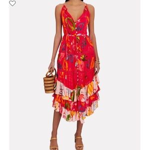 Farm Rio Mixed Fruits Ocean Maxi Dress